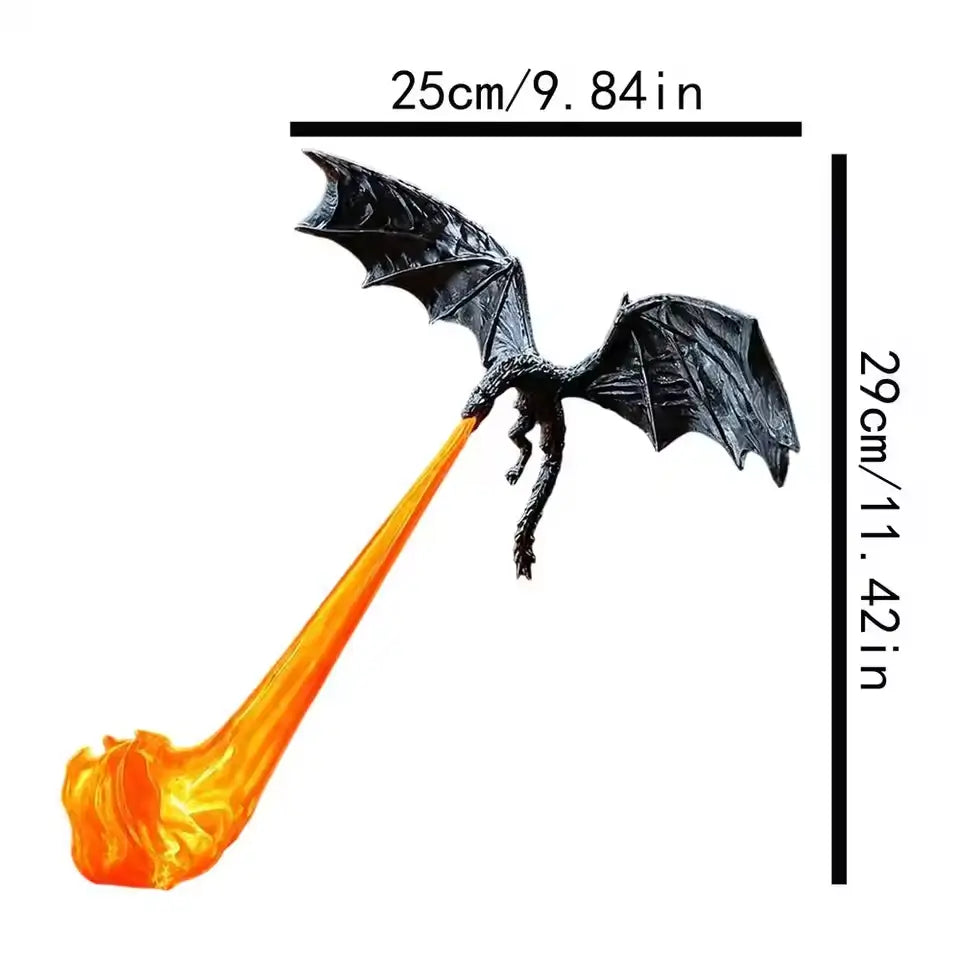 Light-Up Dragon Fire Bookshelf Lamp