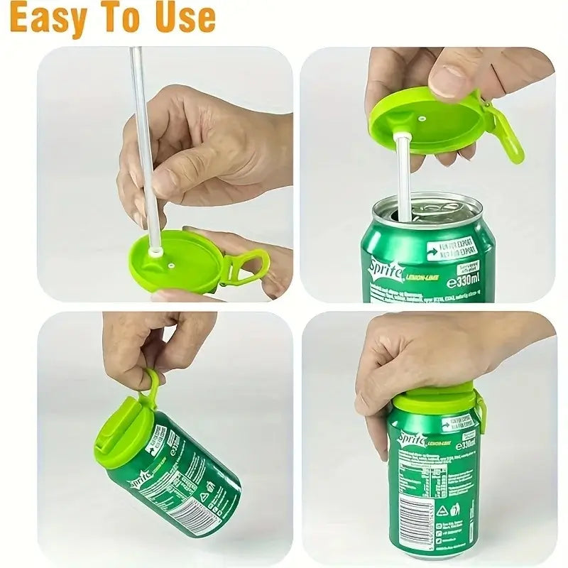 Silicone Can Sip Lid with Straw