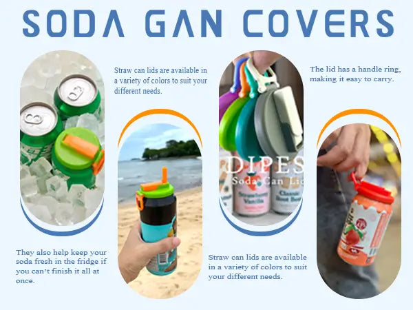 Silicone Can Sip Lid with Straw